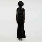 Punk Rave Karin Gothic Long Velvet Dress