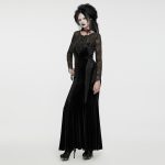 Punk Rave Karin Gothic Long Velvet Dress