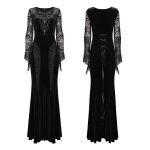 Punk Rave Karin Gothic Long Velvet Dress