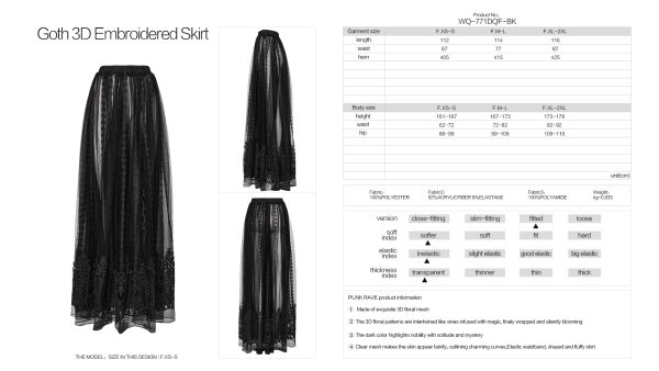 Punk Rave Graveyard Queen Lace Gothic Skirt