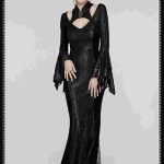 Punk Rave Licia Gothic Mandarin Collar Dress