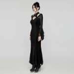 Punk Rave Licia Gothic Mandarin Collar Dress