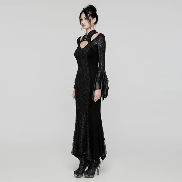 Punk Rave Licia Gothic Mandarin Collar Dress