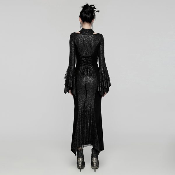 Punk Rave Licia Gothic Mandarin Collar Dress