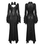 Punk Rave Licia Gothic Mandarin Collar Dress