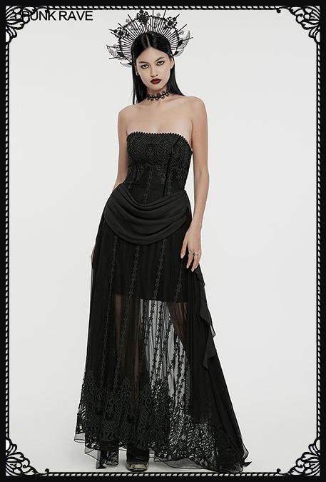 Punk Rave Graveyard Queen Gothic Lace Dress