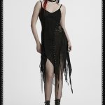 Punk Rave Lavinia Ripped Hem Gothic Dress