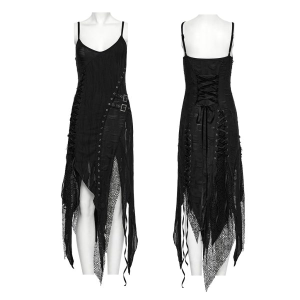 Punk Rave Lavinia Ripped Hem Gothic Dress
