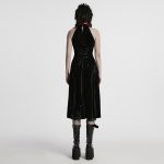 Punk Rave Moirana Fishnet Gothic Slits on Sides Dress