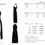 Punk Rave Moirana Fishnet Gothic Slits on Sides Dress