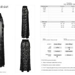 Punk Rave Dead Romance Chain Detail Sheer Lace Gothic Skirt