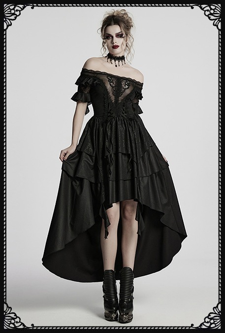 Punk Rave Vampira Bardot Sheer Dress