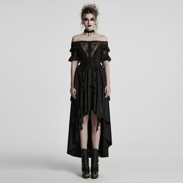 Punk Rave Vampira Bardot Sheer Dress