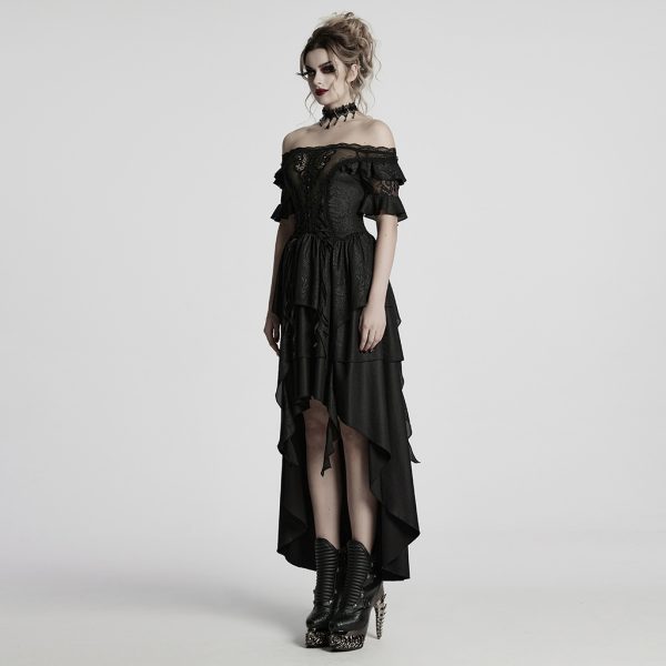 Punk Rave Vampira Bardot Sheer Dress
