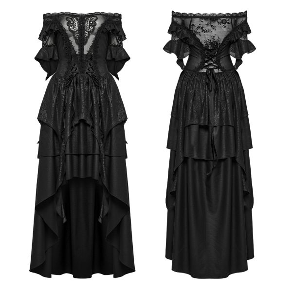 Punk Rave Vampira Bardot Sheer Dress