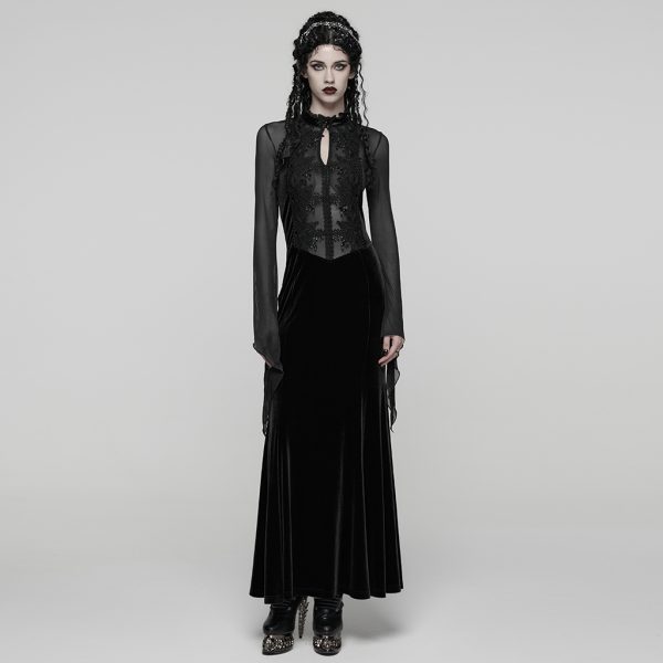 Punk Rave Drusilla Embroidered See Through Gothic Dress