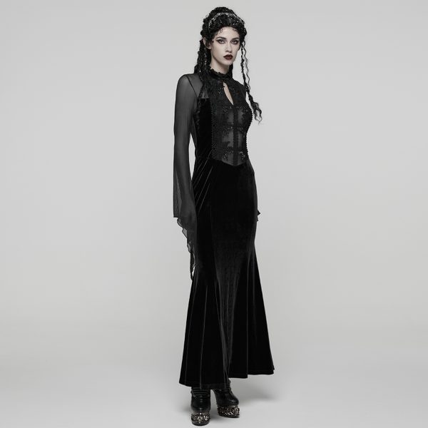 Punk Rave Drusilla Embroidered See Through Gothic Dress