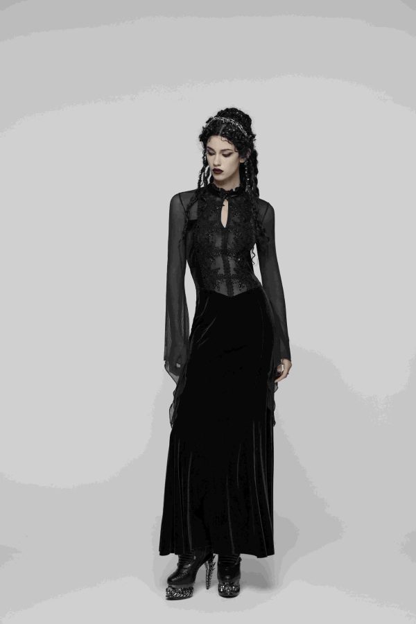 Punk Rave Drusilla Embroidered See Through Gothic Dress