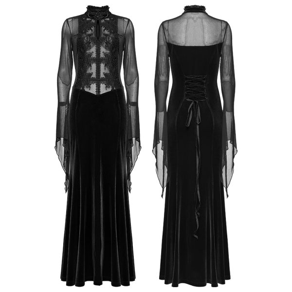 Punk Rave Drusilla Embroidered See Through Gothic Dress