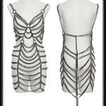 Punk Rave Tessa Gothic Festival Chain Dress With Detachable Bralette