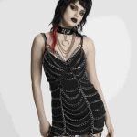 Punk Rave Tessa Gothic Festival Chain Dress With Detachable Bralette