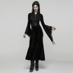 Punk Rave Countess Gothic Lace Velvet Bell Sleeve Dress