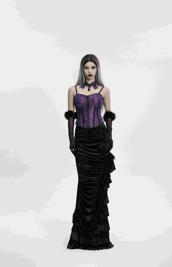 Punk Rave Inferno Cascade Gothic Flamenco Skirt