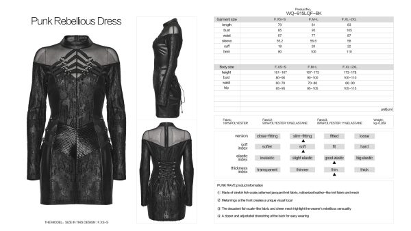 Punk Rave Xanthia Gothic Alien Dress