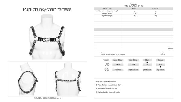 Punk Rave Guardian Chain Harness