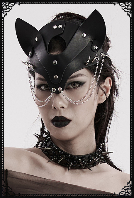Punk Rave Chain Cat Mask