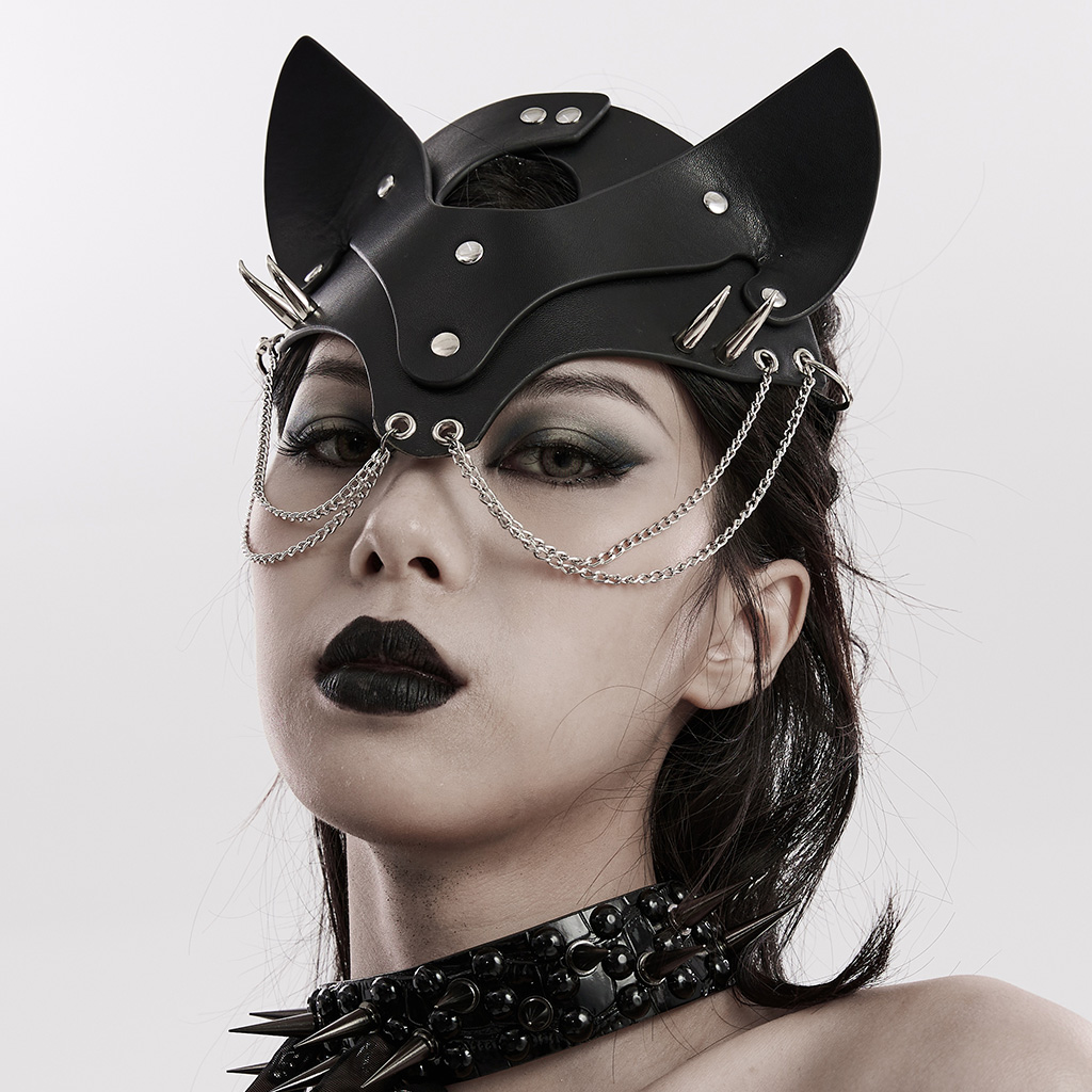 Punk Rave Chain Cat Mask
