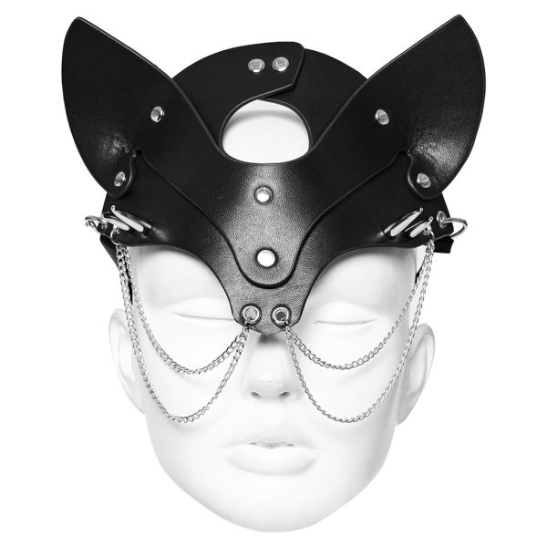 Punk Rave Chain Cat Mask