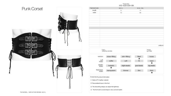 Punk Rave Drax Men's Belt