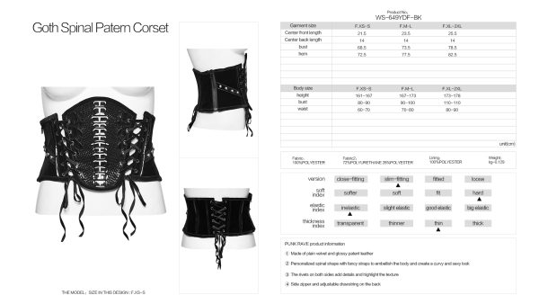 Punk Rave Warrior Armour Waistbelt Corset