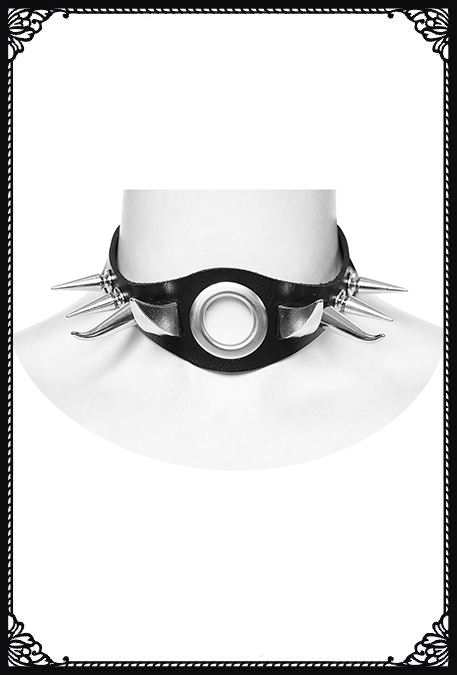 Punk Rave Time is Up Spiked Choker