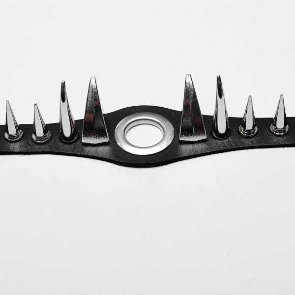 Punk Rave Time is Up Spiked Choker