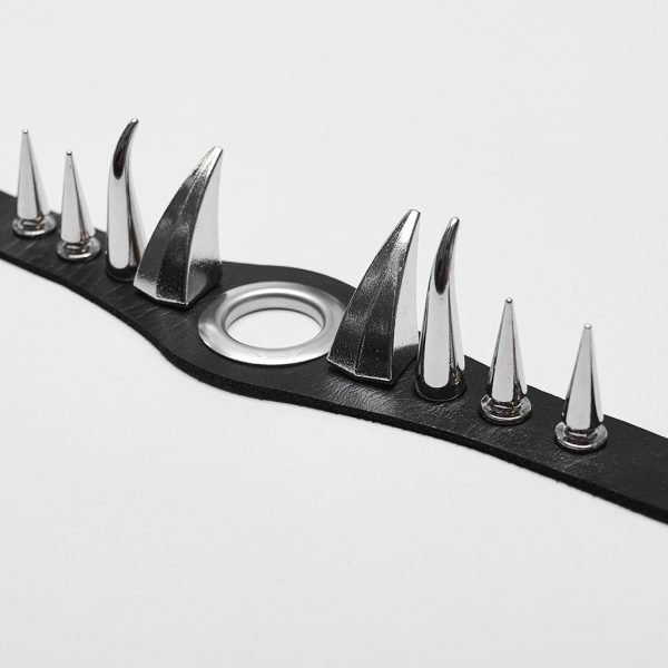 Punk Rave Time is Up Spiked Choker