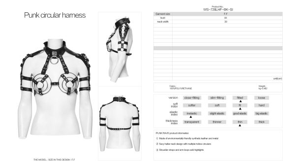 Punk Rave Supersonic Cone Bra Harness