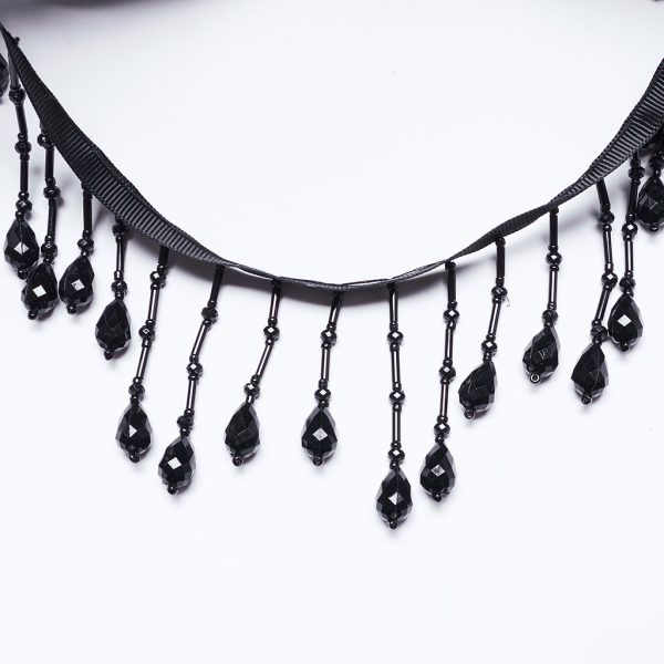 Punk Rave Raven Horns Black/Red Feather Headdress