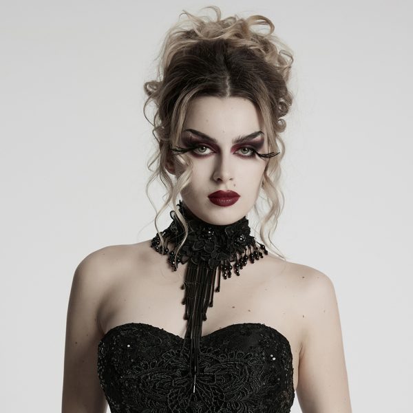 Punk Rave Deadly Rose Necklace