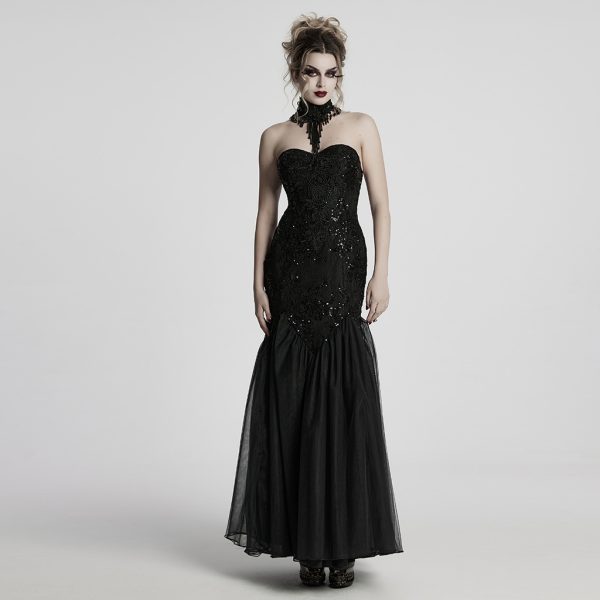 Punk Rave Deadly Rose Necklace