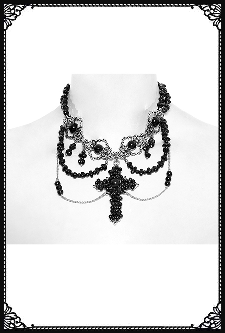 Punk Rave Crux of Torment Cross Gothic Necklace
