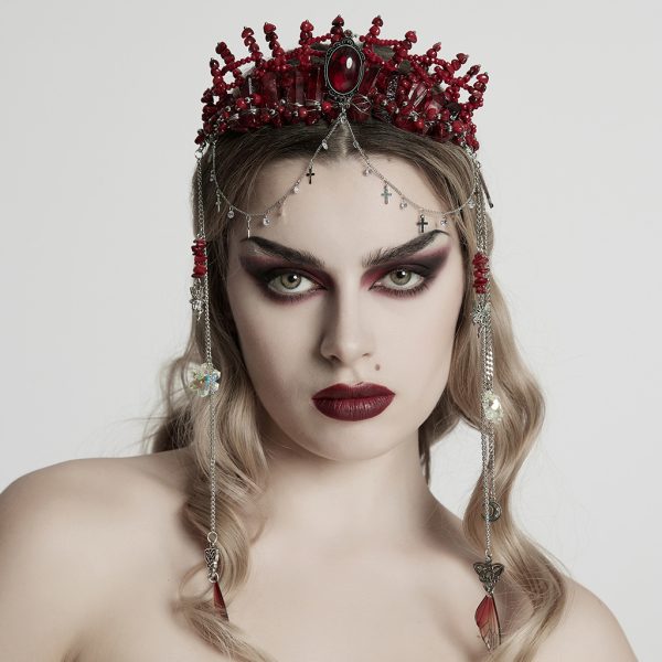 Punk Rave Cruxcorona Red Gothic Crown RD