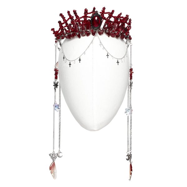 Punk Rave Cruxcorona Red Gothic Crown RD