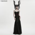 Punk Rave Gothic Maleficent Horns With Fringe