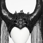 Punk Rave Gothic Maleficent Horns With Fringe