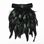 Punk Rave Raven Feather Jabot