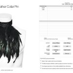 Punk Rave Raven Feather Jabot