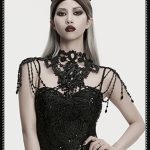 Punk Rave The Mourning Web With Beads & Stones Gothic Neck & Shoulder Piece