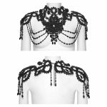 Punk Rave The Mourning Web With Beads & Stones Gothic Neck & Shoulder Piece